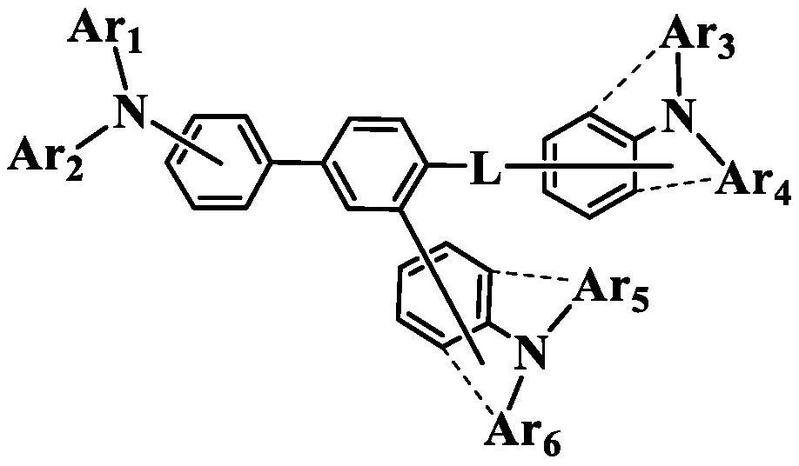 尤其涉及一种三芳胺类有机化合物及其应用,该有机化合物的结构如下式