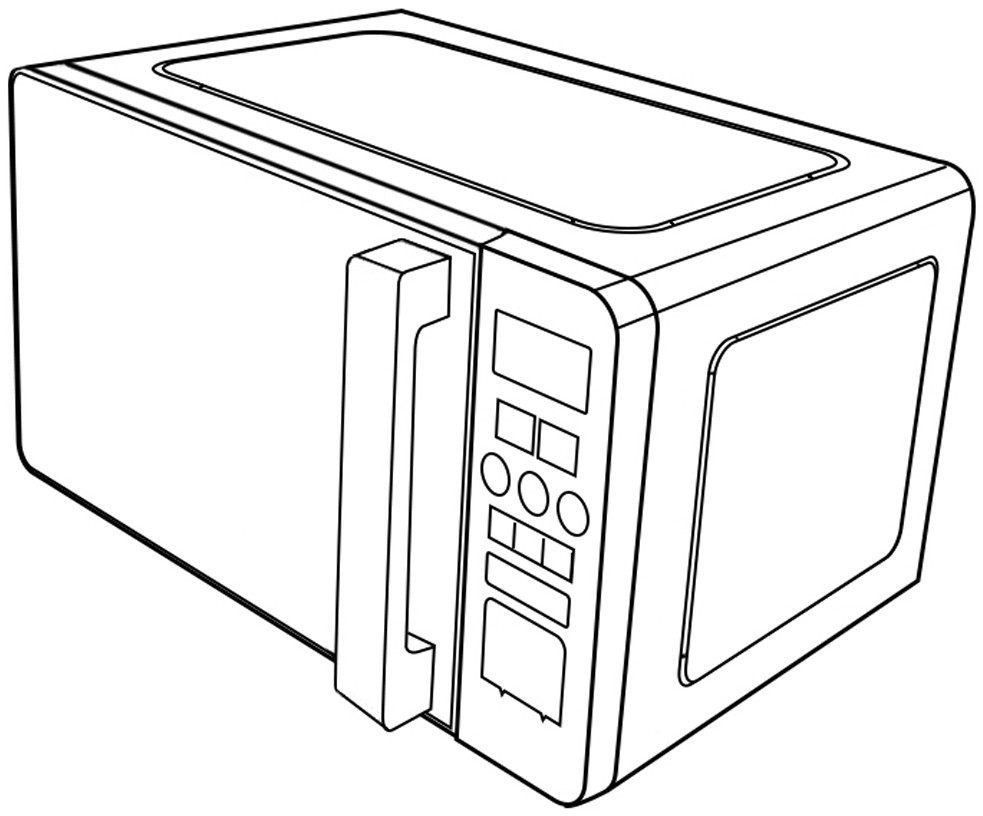 微波炉简笔画图形图片