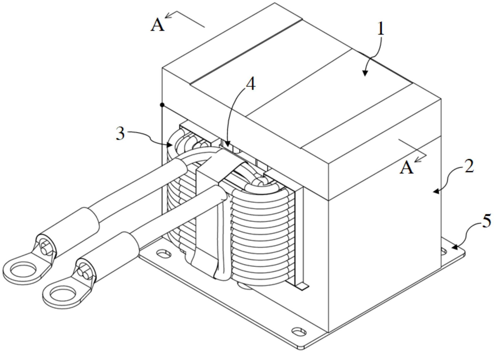 一种低噪音ei铁芯电抗器结构
