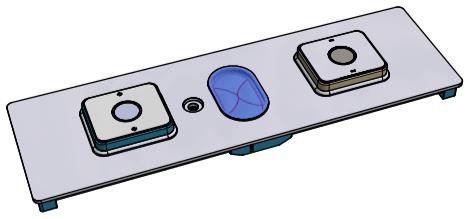 摘要附图摘要1.本外观设计产品的名称:动力电池盖板(k).2.