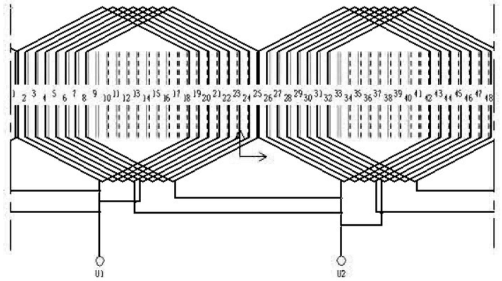 三相双层叠绕组及电机