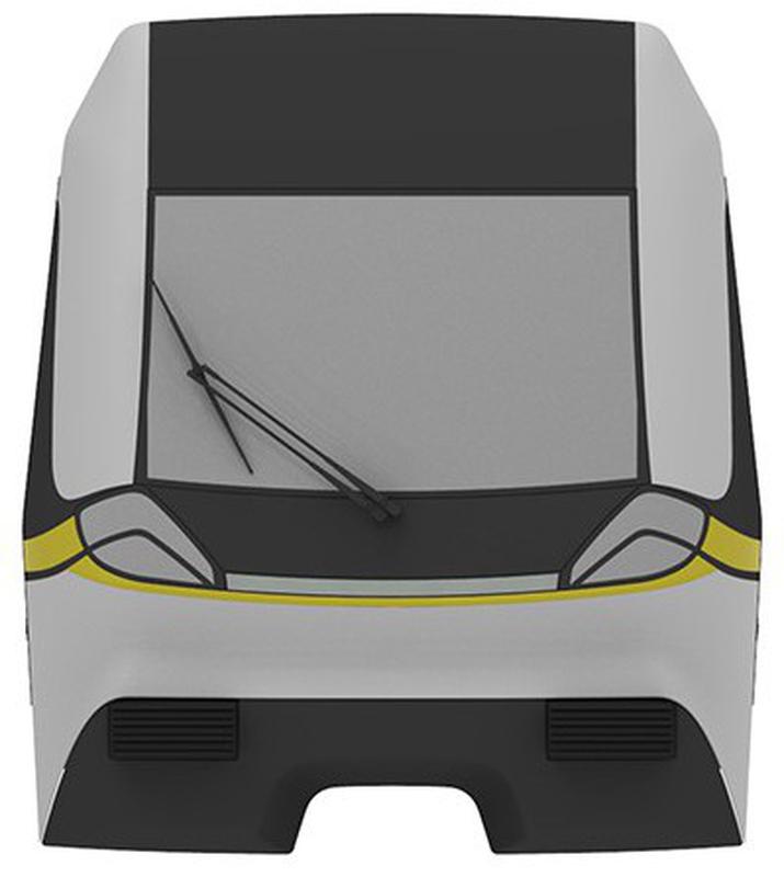 摘要附图摘要1.本外观设计产品的名称:地铁列车车头. 2.