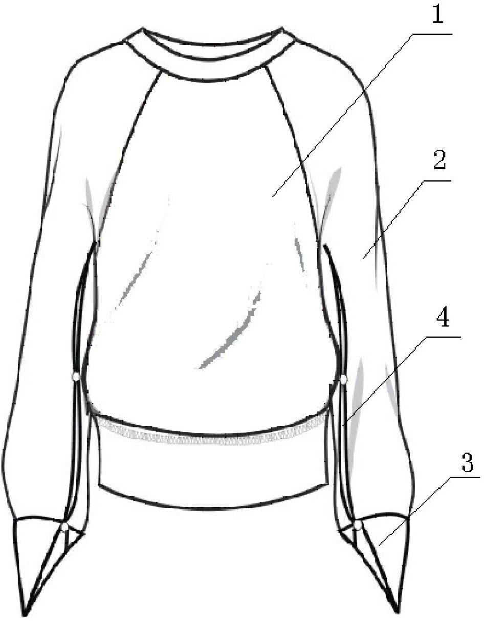 t恤本体,其特征是:在所述t恤本体上对应于人体肩部的位置设置防晒袖