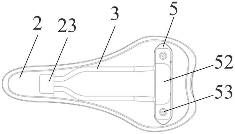 鞍座梁组件设置在底壳的背面;鞍座梁组件包括座弓,减震结构,减震结构