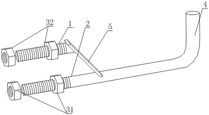 发明公开了一种可提高攀爬者站立平稳性的铁塔脚支结构,包括脚钉本体