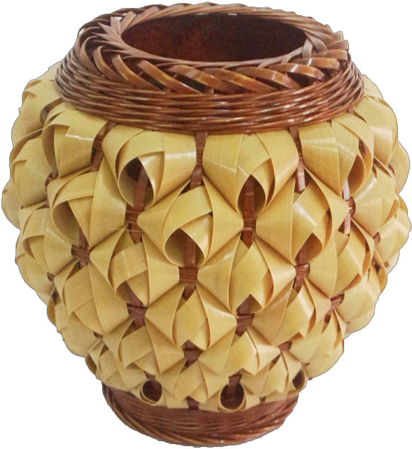 摘要附图摘要1.本外观设计产品的名称为:菠萝罐(竹编).2.