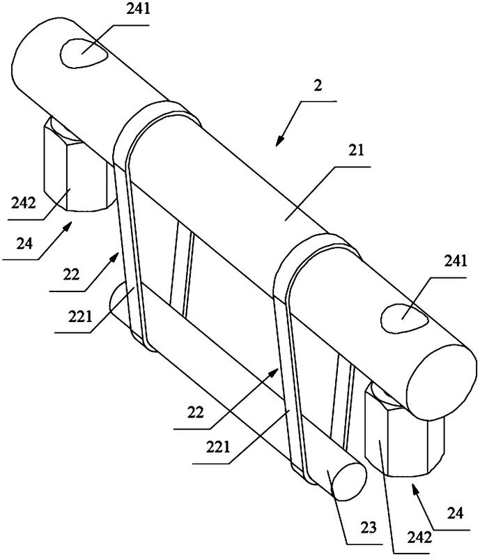 了一种偏航阻尼装置,该偏航阻尼装置包括:安装于安装孔的偏航阻尼器