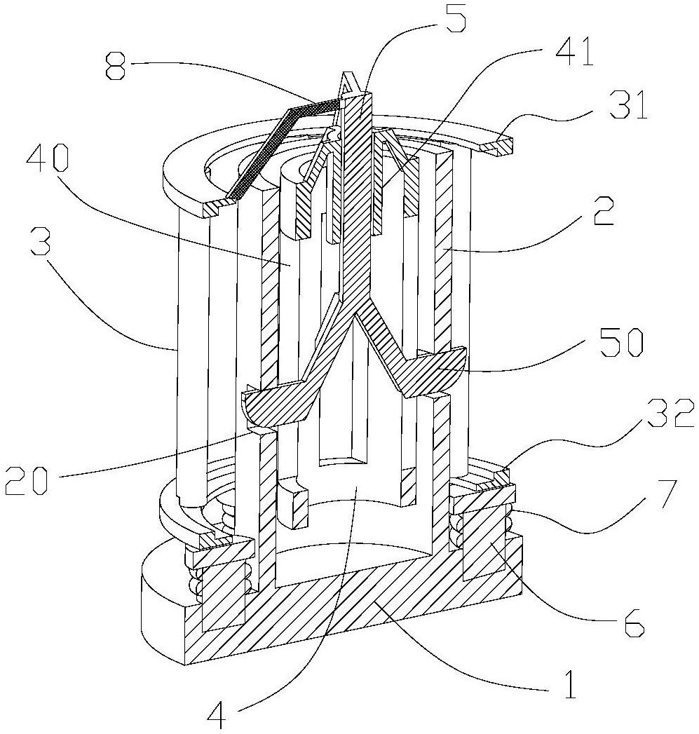 拆装式纺织收线装置,包括底座,转筒,支撑杆,上限环,下限环,内筒和中轴