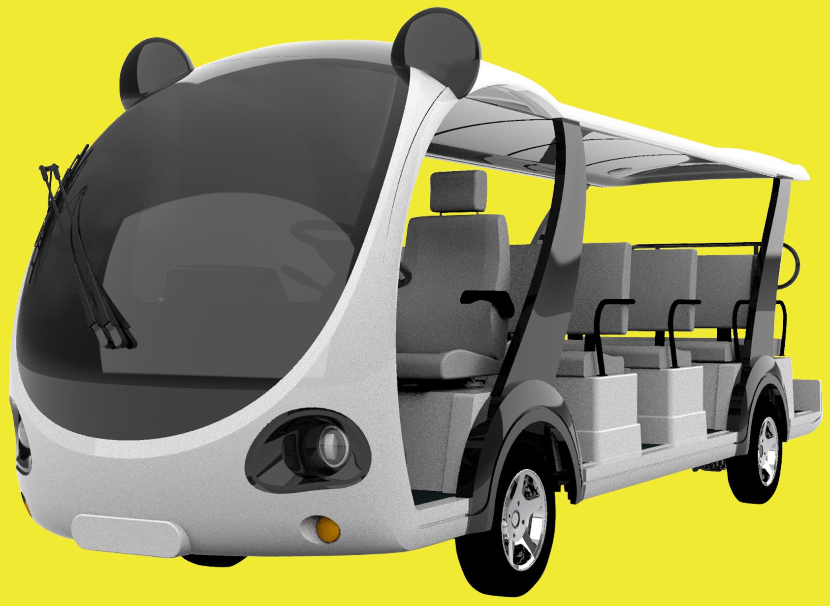 摘要附图摘要1.本外观设计产品的名称观光车(panda14).2.