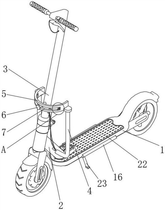 一种具有踏板调节功能的儿童电动滑板车