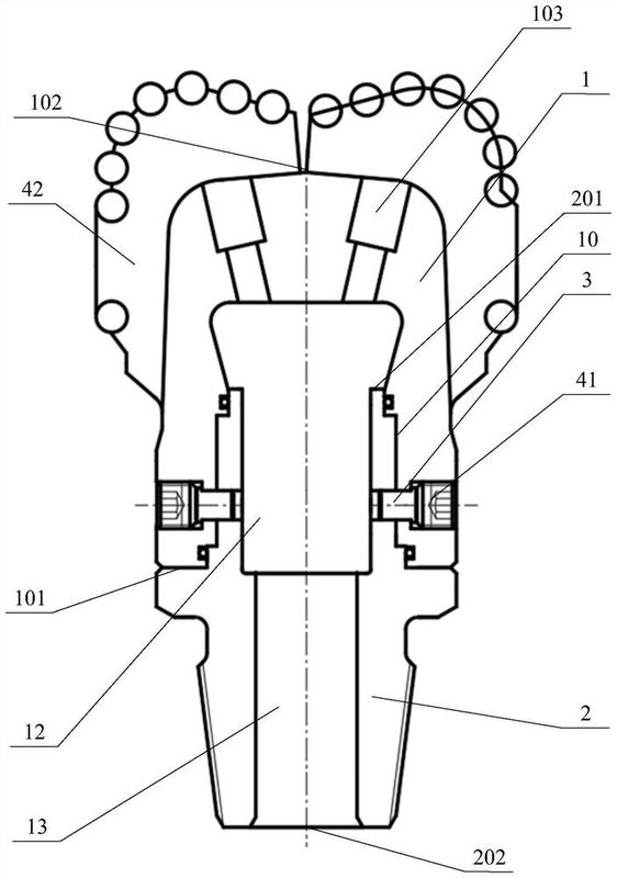 摘要附图摘要本申请实施例提供了一种易卡井段可解式pdc钻头,属于结构