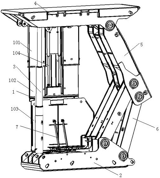 具有可调式多级挡矸板的垛式支架