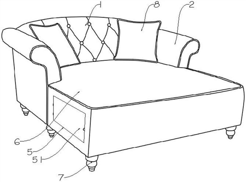 一种铁框可拆卸的贵妃椅-爱企查