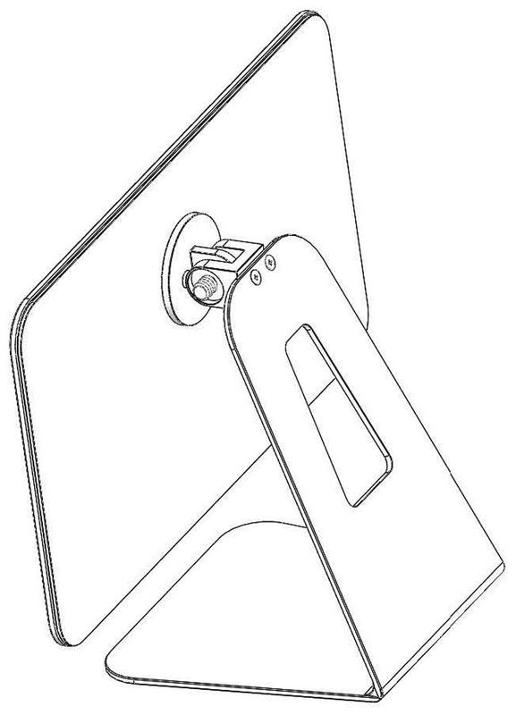 本外观设计产品的名称:磁吸平板电脑支架(360度旋转). 2.