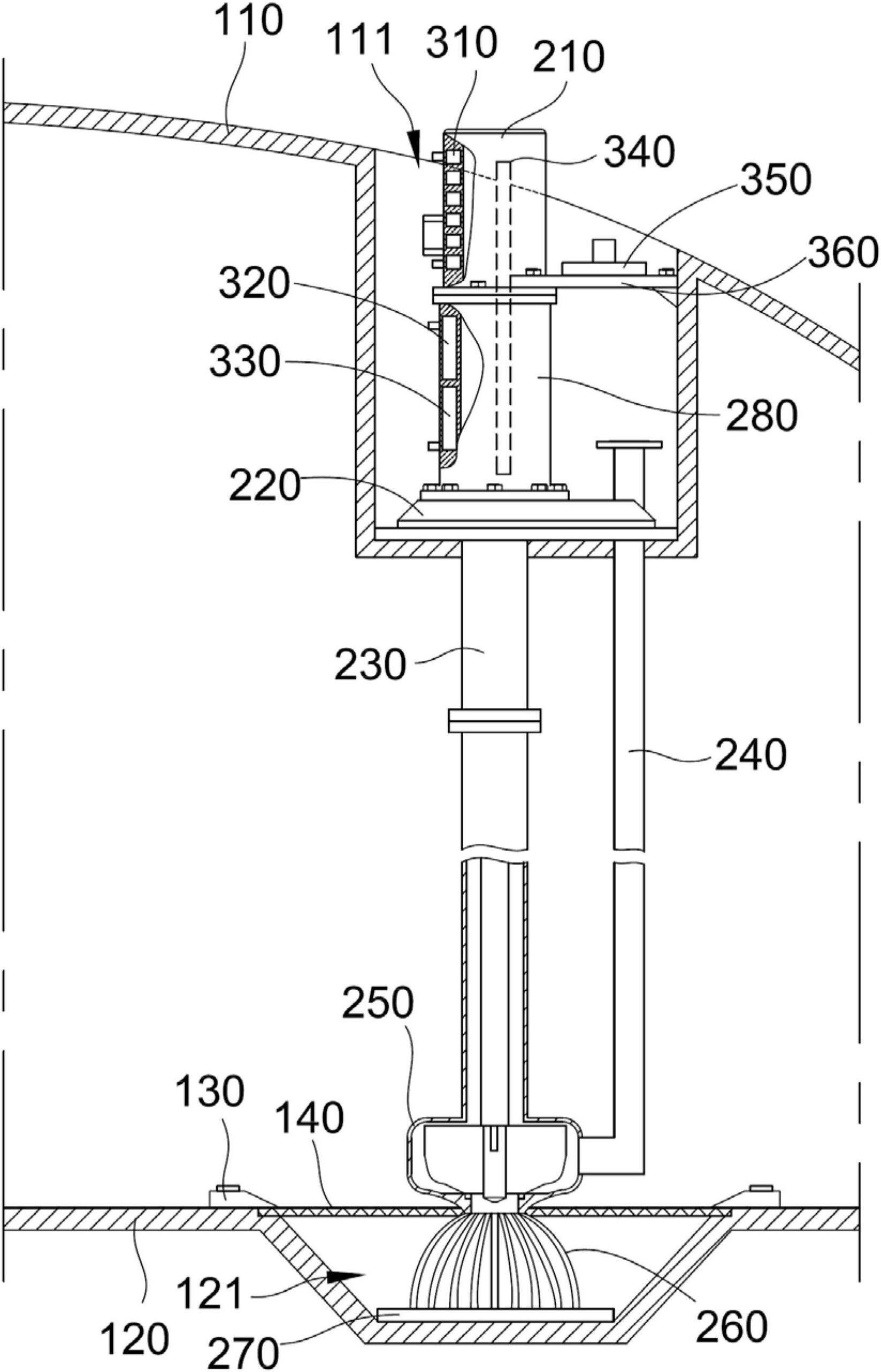 熔盐泵的冷却装置,驱动电机的壳体中设置有螺旋结构分布的螺旋冷却水