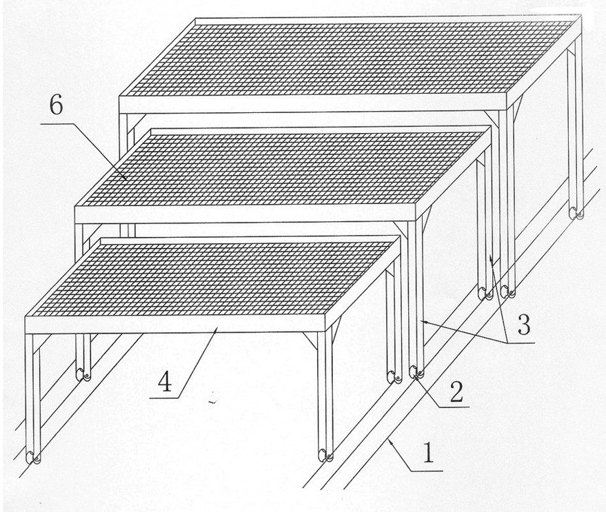 一种轨道式多层移动蚕架