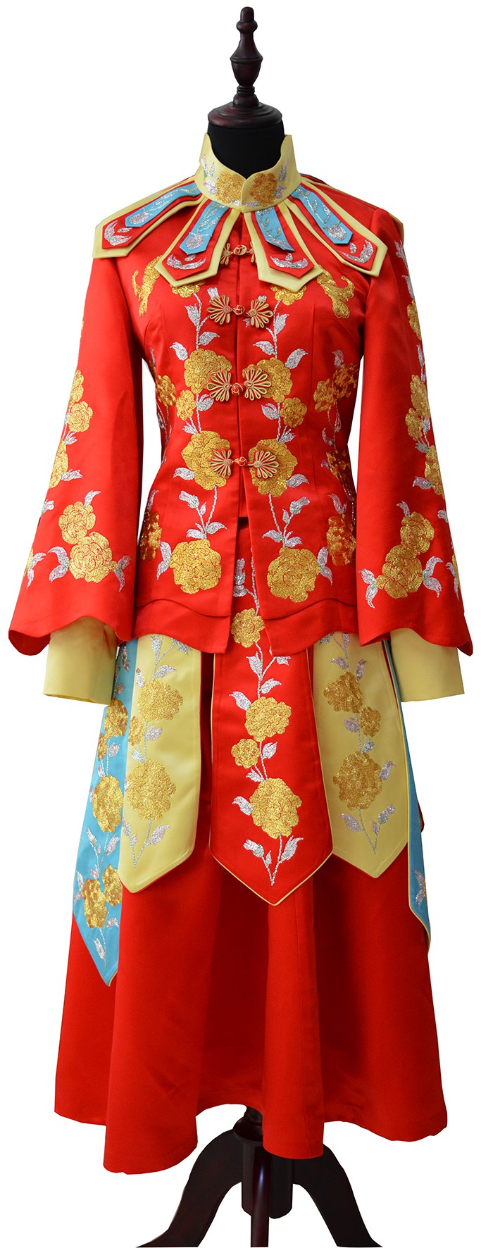 裙褂(非遗广绣8片云肩裙褂)-爱企查