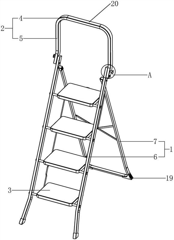 一种可旋转收合扶手的折叠梯-爱企查