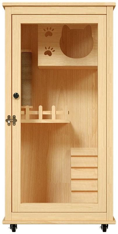 本外观设计产品的名称:实木猫笼. 2.