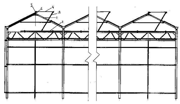 连栋大棚结构图示意图图片