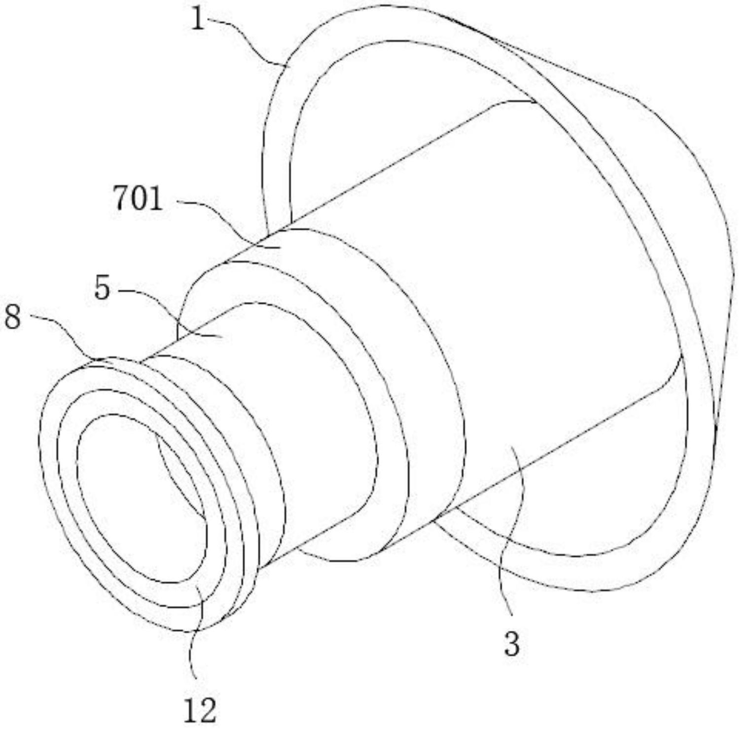 新型公开了一种雨伞缓冲器,包括接触板,所述接触板设置为喇叭形结构