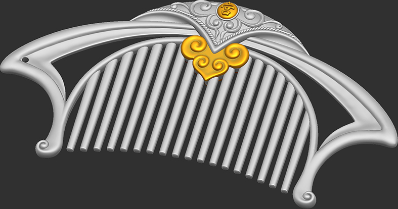 本外观设计产品的名称:梳子(文昌阁).2.