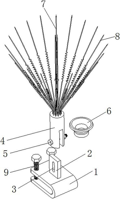 防鸟刺安装方法示意图图片