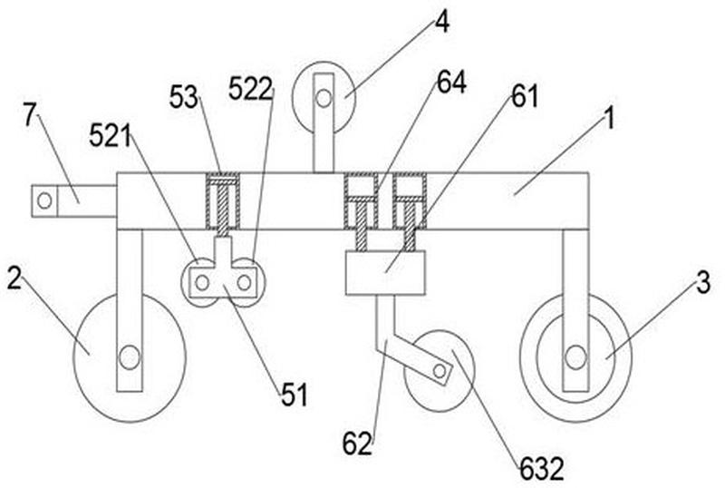 调节覆膜机,包括安装架,开沟轮,覆土轮,放膜辊,膜平整组件和压膜机构