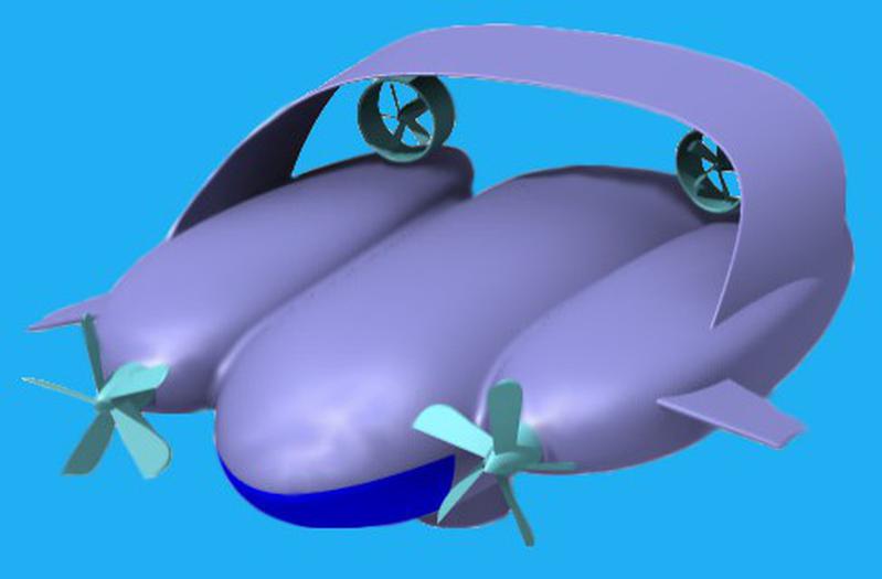 摘要附图摘要1.本外观设计产品的名称:飞艇(一). 2.