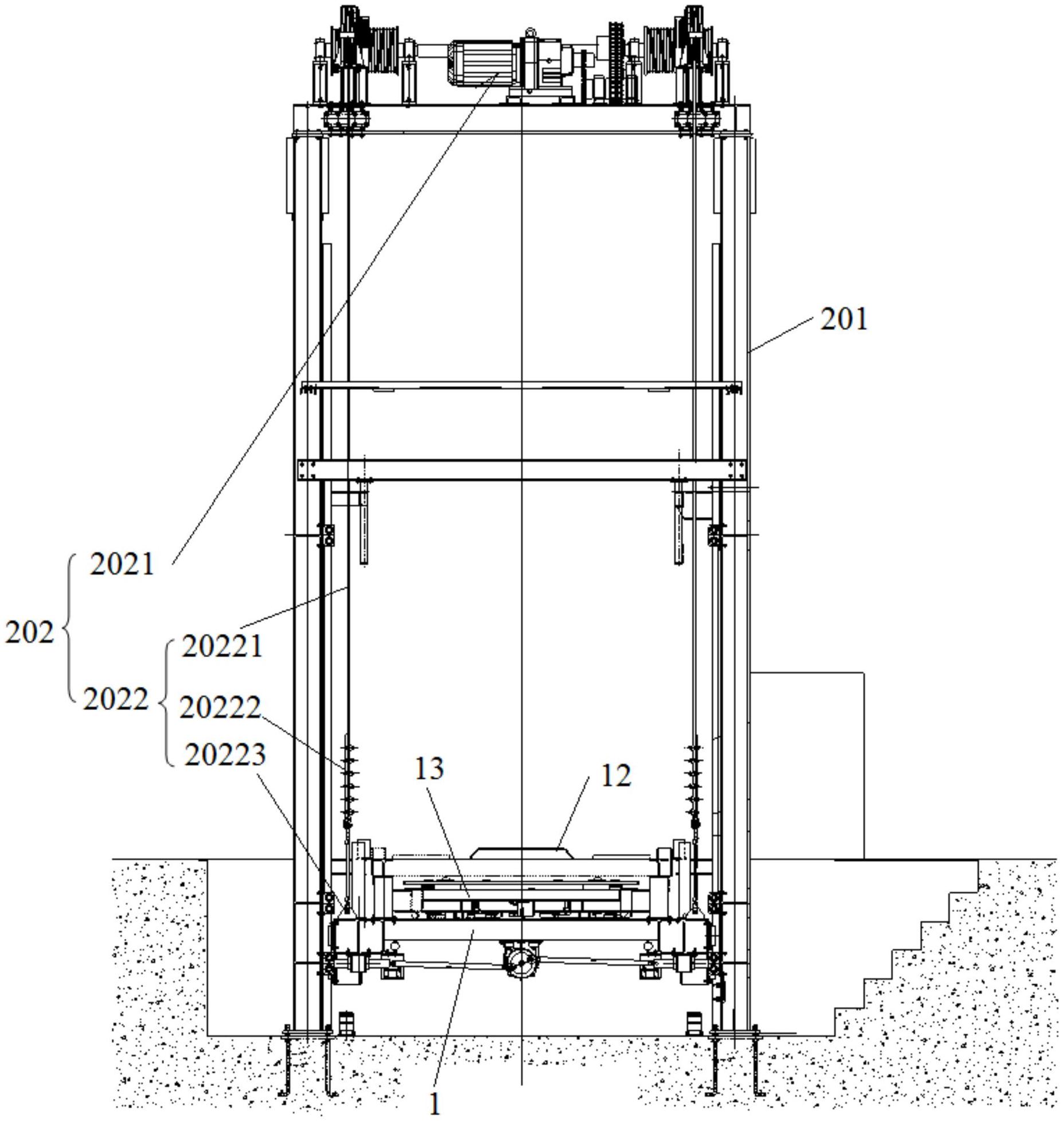 一种载车板agv立体车库的升降机