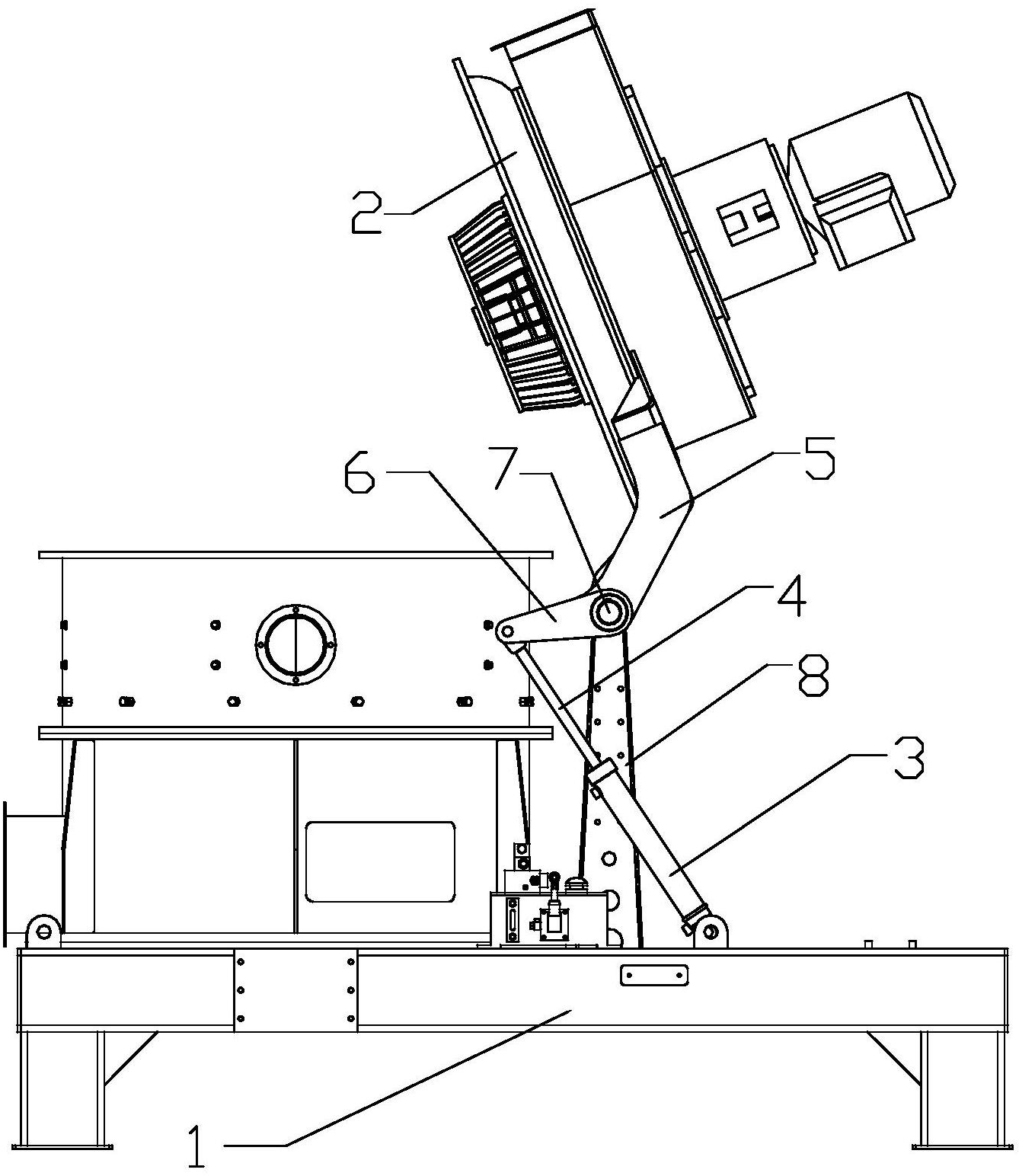 一种新型超微粉碎机液压翻盖机构-爱企查