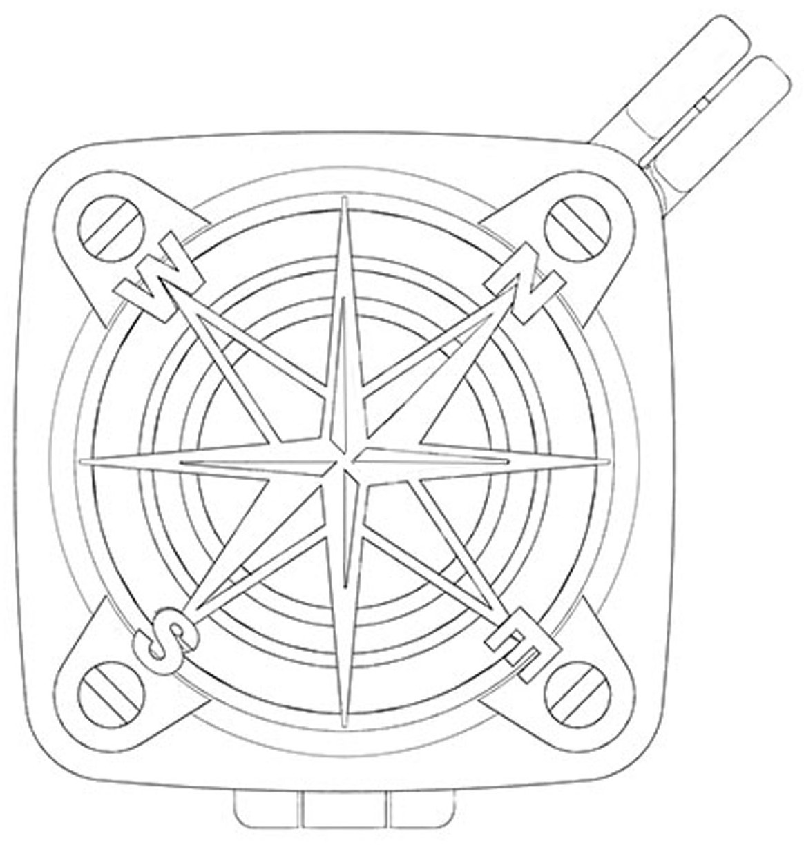 指北针手绘画法图片