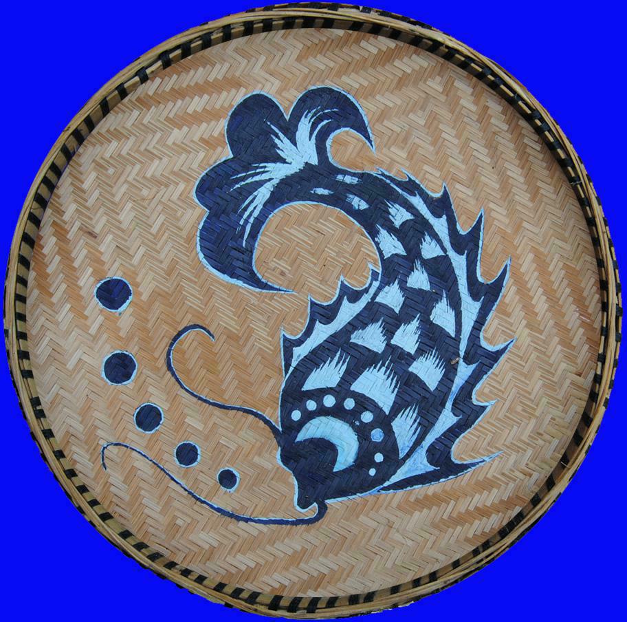 摘要附图摘要1,外观设计产品的名称:簸箕(鱼).