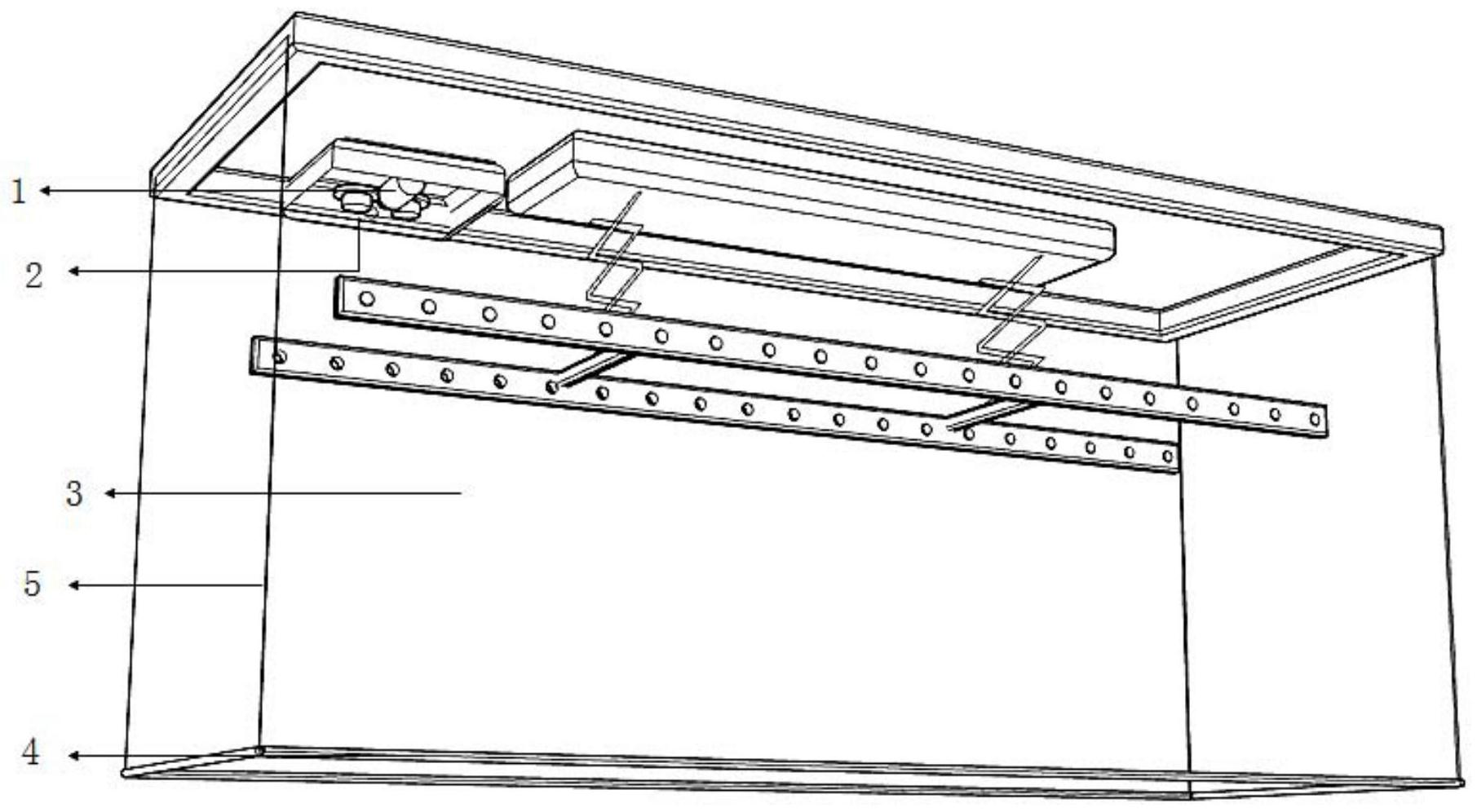 涉及电动晾衣架技术领域,包括机体,设置于机体正下方的两个晾衣杆