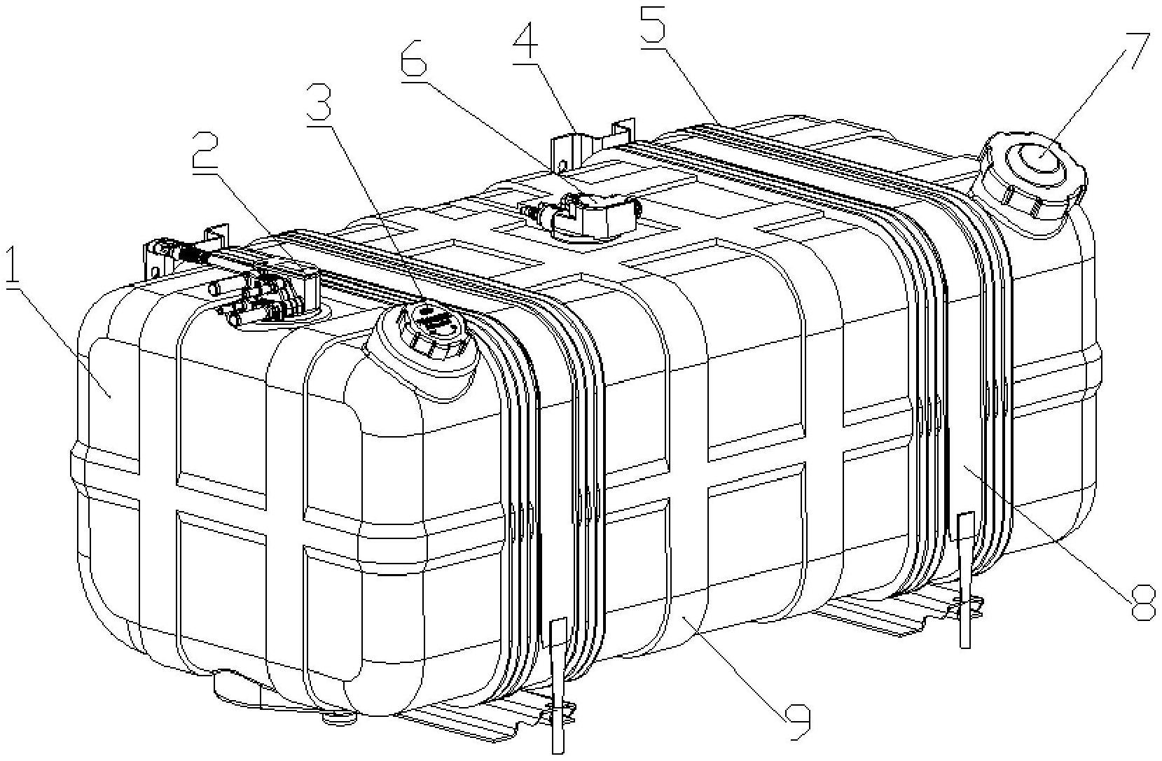 一种燃油箱与尿素箱一体式结构-爱企查