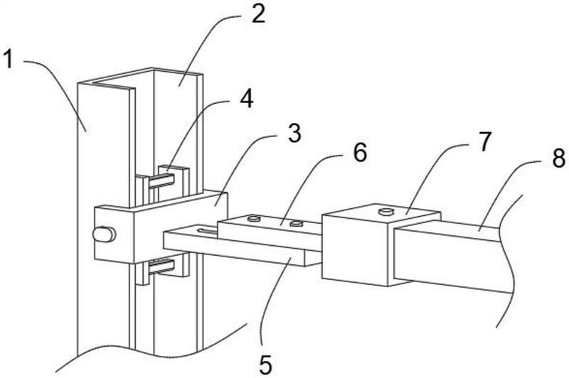 包括龙骨,所述龙骨内侧开设有呈上下贯穿结构的内槽,所述龙骨右端安装
