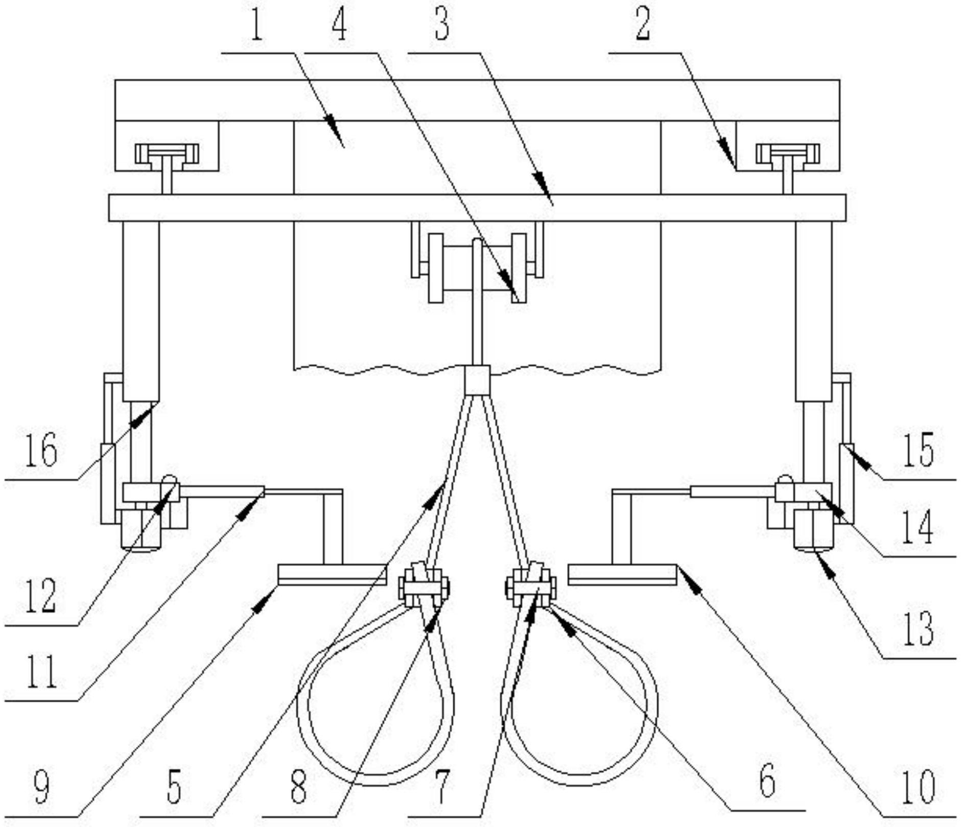所述支撑架前后成对存在且支撑架上端头之间水平固接有双悬梁,所述双
