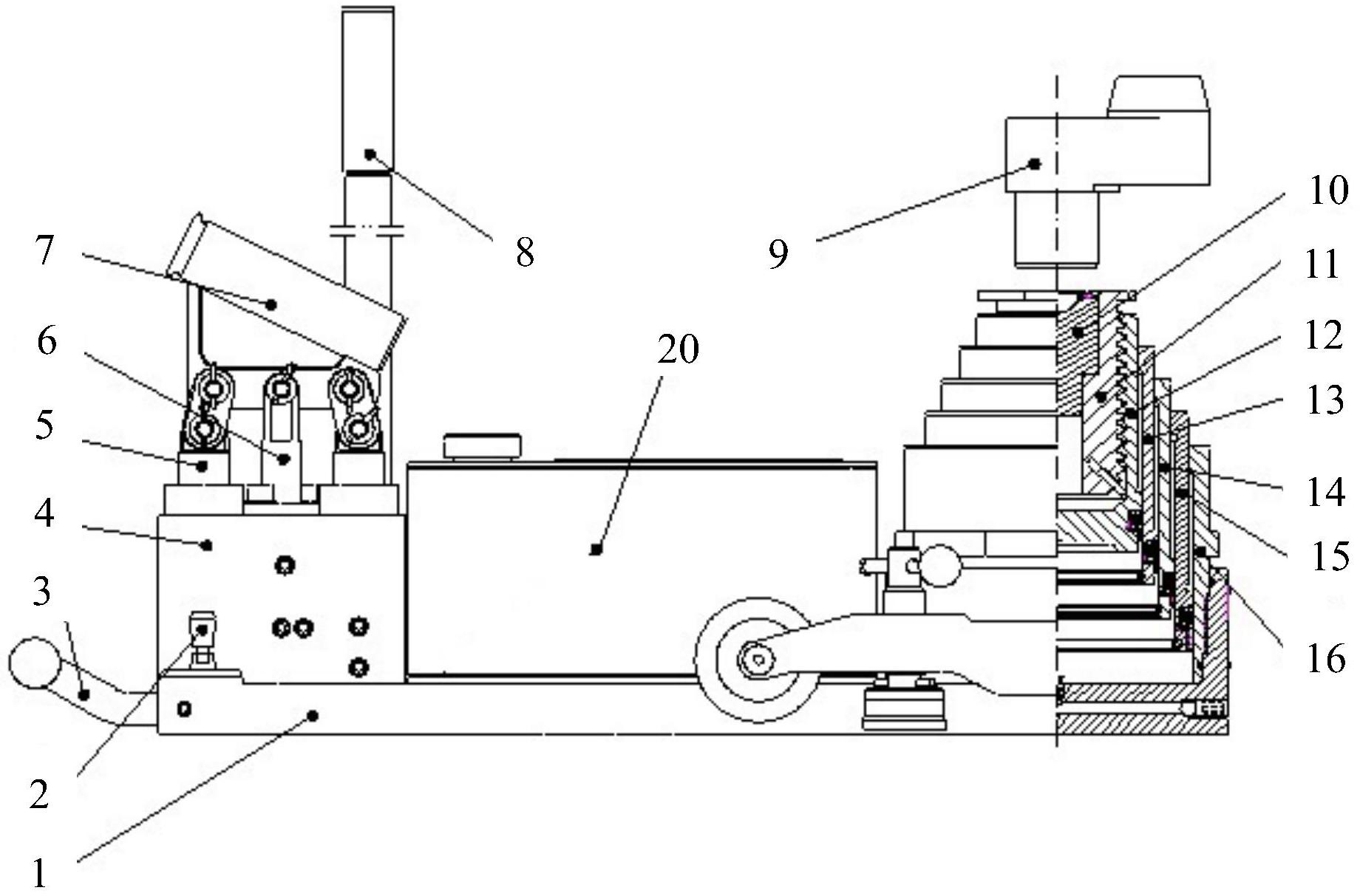 一种拉杆式飞机液压千斤顶-爱企查