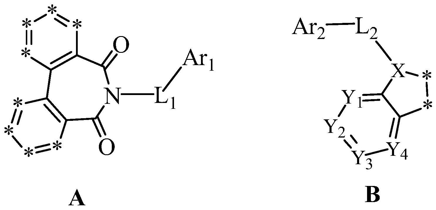 公开了一种七元二酰亚胺稠合芳环的化合物,所述化合物包括基团a和基团