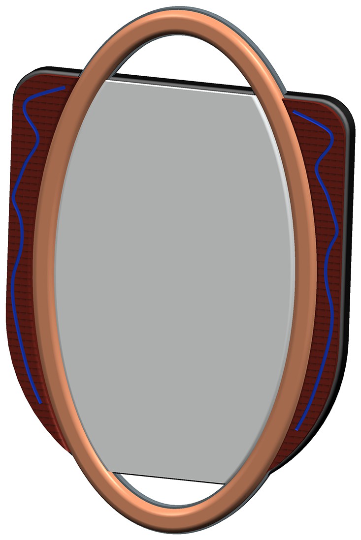 摘要附图摘要1.本外观设计产品的名称镜子(带灯).2.