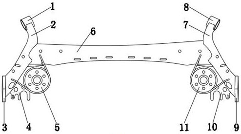 一种u型变截面后扭力梁总成-爱企查