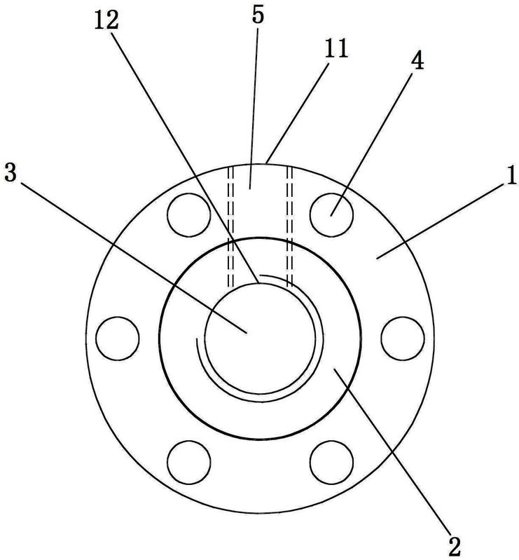 位于小圆台的周边设有若干第二螺孔,具有固定牢固,设计合理,结构简单