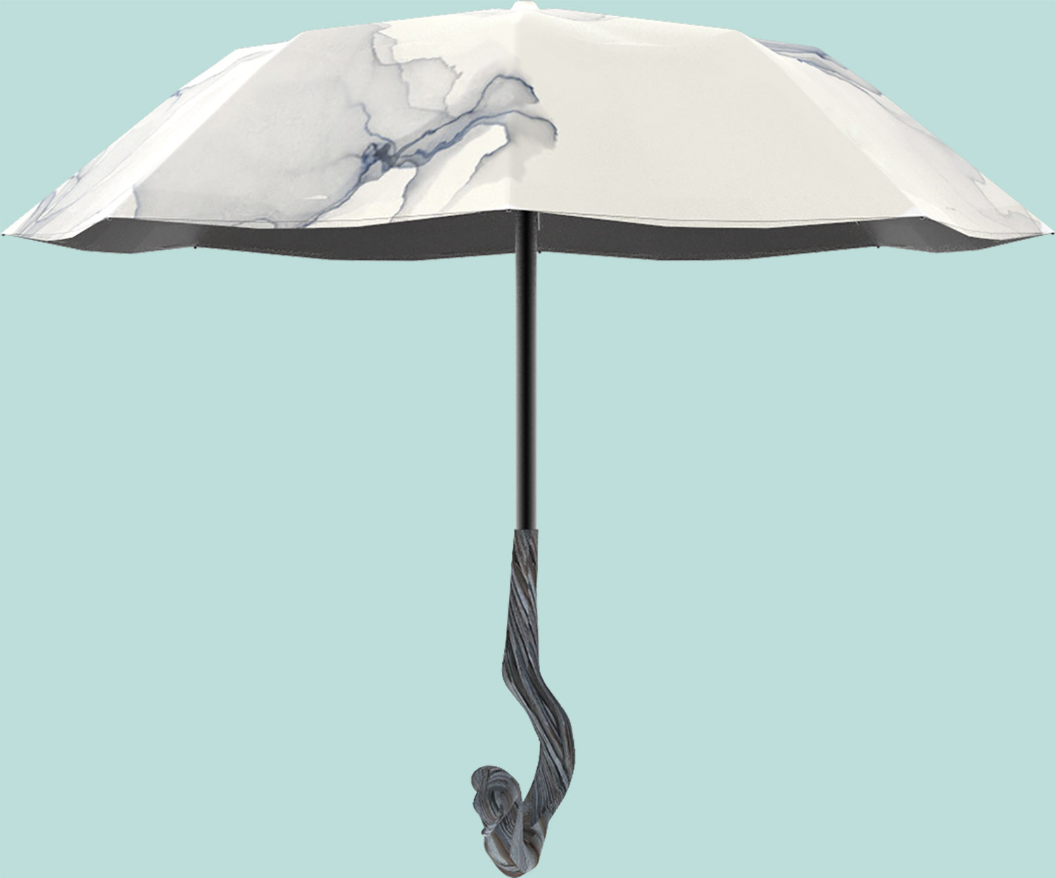 本外观设计产品的名称:水墨树枝柄伞.2.