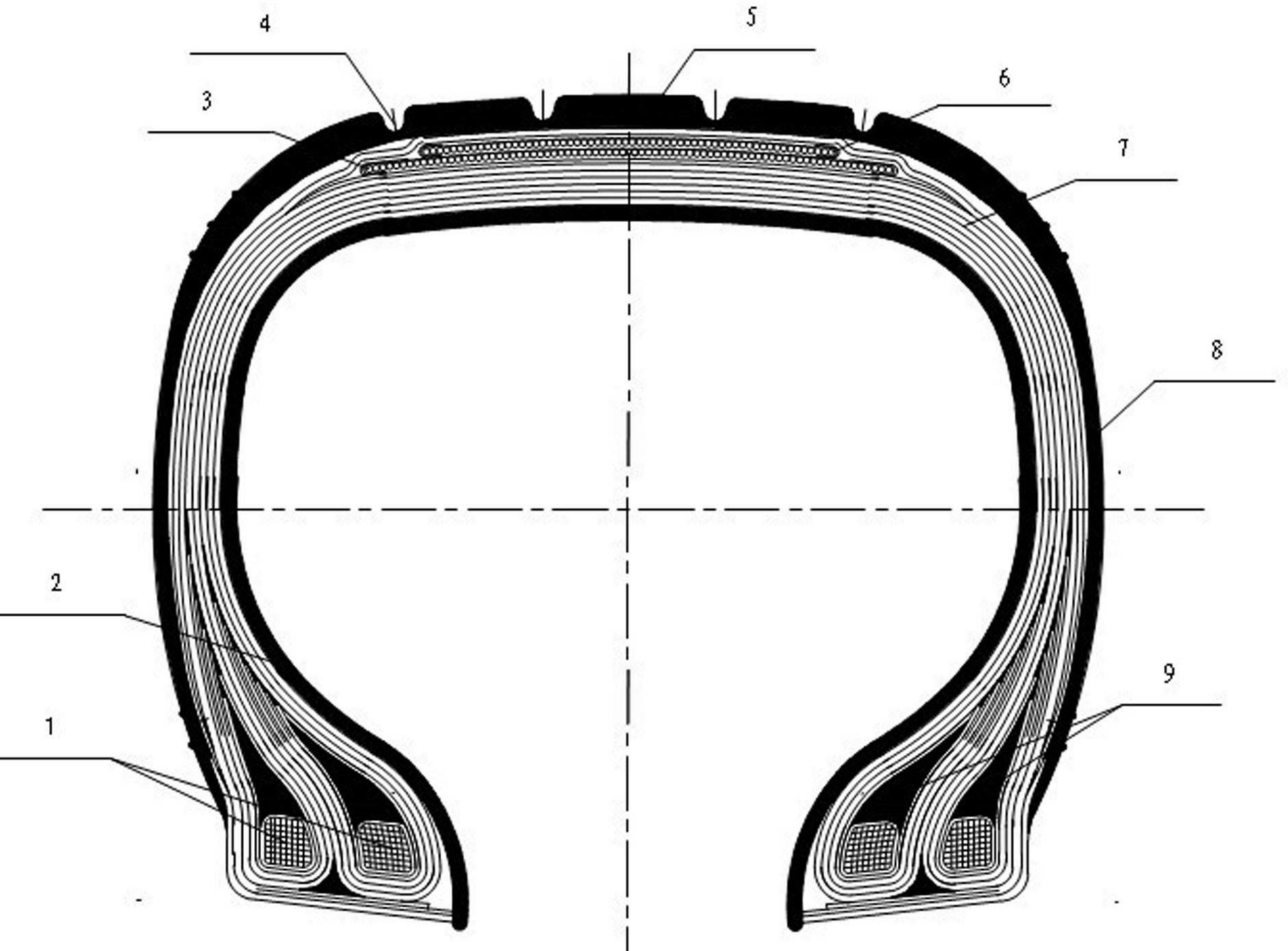 一种钢丝带束层的斜交轮胎-爱企查