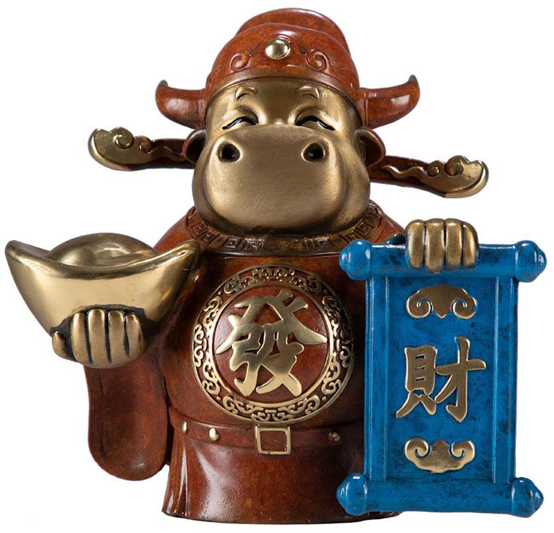 摆件(牛财神-蓝色)-爱企查
